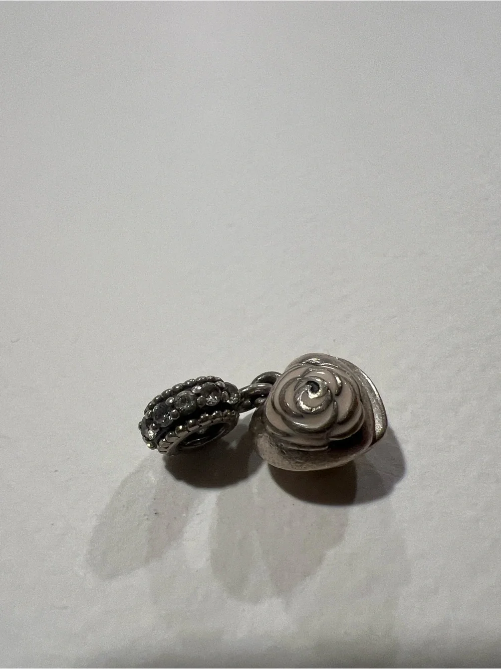Pandora Sterling Silver Mother’s Rose Heart Charm Pendant